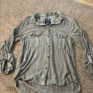 Gray Button-Up Shirt